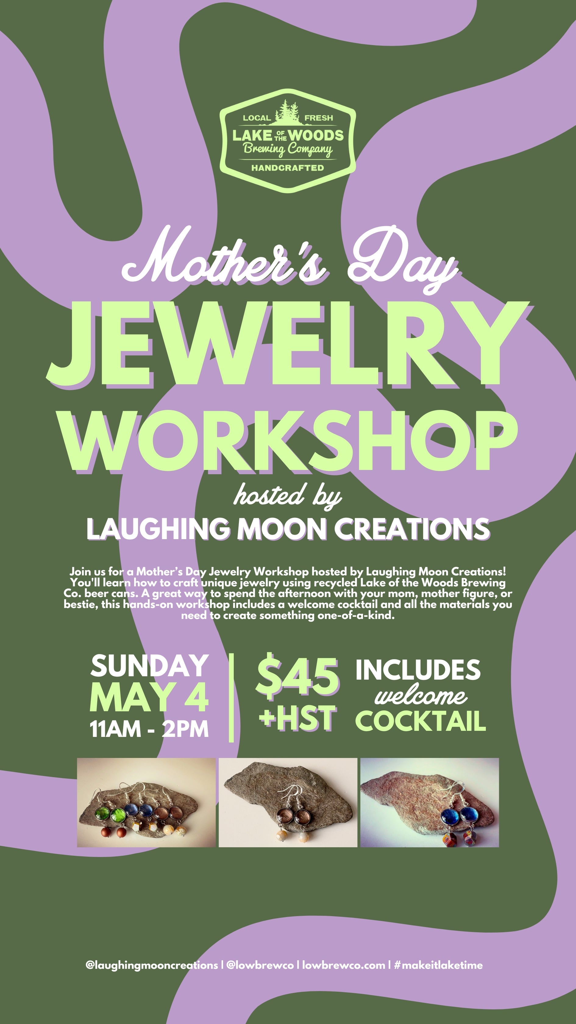 Mother's Day Jewelry Workshop with Laughing Moon Creations